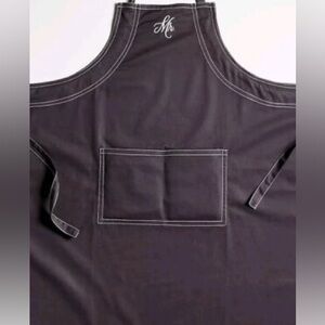 Crate&Barrel Black Apron with Embroidery